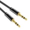 Syncwire Câble Auxiliaire |5mm Mâle vers Mâle Plaqué Or en Nylon - 1M Câble Audio Stéréo pour iPhone, Samsung, Voiture &