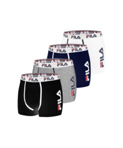 FILA Boxeur ajusté homme - lot de 4 - confort et style pour les athlètes - 100% coton