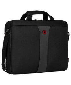 WENGER Mallette pour Ordinateur 17 Pouces, 12 l Système d’Organisation, Sac Voyage Affaires Professionnel, Noir/Gris, 60