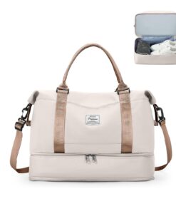 HPLQQ Sac de Voyage Femme Imperméable F1-beige marron pour Ryanair Travel Gym Danse