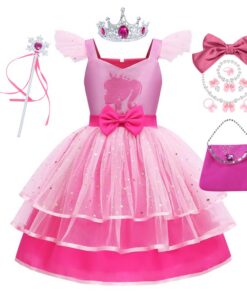 Robe de princesse Aurora pour carnaval et Noël en paillettes - New Front Fille Costume