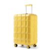 Kono Valise Cabine Rigide ABS Jaune | 34L Serrure TSA | Valise Voyage pour Femmes et Hommes