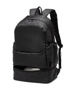 Seyfocnia Sac à dos de sport pour homme imperméable avec compartiment à chaussures, sac de voyage décontracté, grand sac