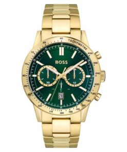 BOSS Montre Chronographe Quartz Homme Référence 1513923 Modele Allure Bracelet Acier Inoxydable Doré