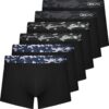 Boxers QINCAO Homme Lot de 6 Coton Qui Gratte Pas Étiquette OEKO-TEX STANDARD 100 Confortable