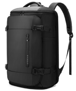 BG FUTURE AESTHETICS Sac à Dos de Voyage Noir avec Compartiment à Chaussures et Homologation Vol | Étanche et Léger pour