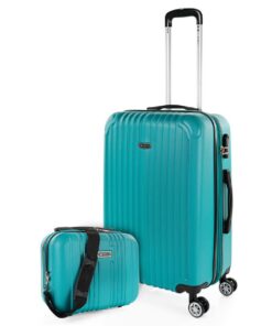 ITACA Valise Rigide Moyenne, Valise de Luxe pour Voyage Hebdomadaire, Valise Soute en Matière Résistante - Vert Menthe