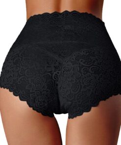 Culotte Taille Haute Femme Imprimée Dentelle,chic et élégant, ventilée et confortable,Sans Marque Culottes SlipsStretch