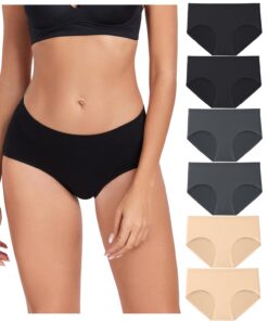 Culotte Femme WIRARPA Coton Confortable Lot de 6 Doux et Élégant Pour Femmes