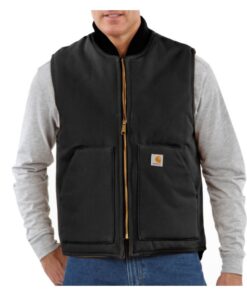 Carhartt Gilet en grès doublé de courtepointe arctique pour hommes en hiver chaud et polyvalent