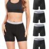 Wirarpa Short cycliste femme anti-frottement coton lot de 4 5,5" inseam calendrier Policier Haut de gamme