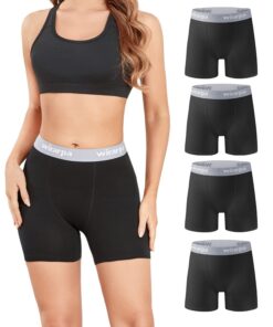Wirarpa Short cycliste femme anti-frottement coton lot de 4 5,5" inseam calendrier Policier Haut de gamme