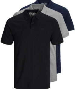 JACK & JONES Polos homme.short sleeve slim fit Noir Blanc Bleu Gris XS-S-M-L-XL-XXL