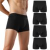 Natural Feelings Lot de 3 sous-vêtements boxer pour homme multicolore à ceinture fine en coton léger et doux