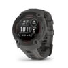 Montre GPS Garmin Instinct E Robuste et Connectée Noir Bracelet Gris Charbon Boîtier 45 mm