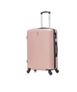 Valise Moyenne de Voyage Rigide Légère avec Serrure Intégré 65cm 23kg Femme | ABS | 4 Roues Rose Gold