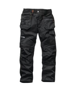 Scruffs Trade Flex Pantalon Noir pour Homme - Taille 34S | Flexibilité Maximaliste | Adaptable aux Évolutions du Chien