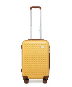 Valise cabine Kono Jaune | Rigide 4 roulettesavec serrure TSA | Standard Global Recycled Standard