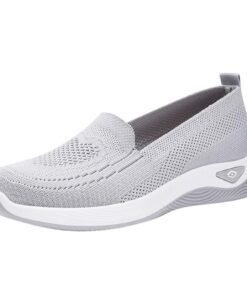 Chaussures Femme Polyvalentes Tissu Souple Slip on Maille Technique Semelle Épaisse Confort Orthopédique pour Maman Esca