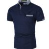 GNRSPTY Polo Homme Mode Casual Manche Courte Col à Carreaux T-Shirt Golf Hauts={[ "GNRSPTY Polo Homme Manche Courte Coto