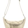 Flora & Co Grand Sac à Bandoulière en Forme de Banane Chic pour Femme Imitation Cuir Suédine Irisé - Mode Élégante