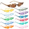 Coztie Lot de 12 paires de lunettes de soleil en forme de flamme - Pour fête d'anniversaire, mascarade, fête - 12 couleu