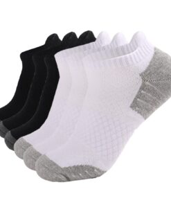 Chaussettes Respirantes Hommes Femmes Running Anti Transpiration Coupe Ski Noir