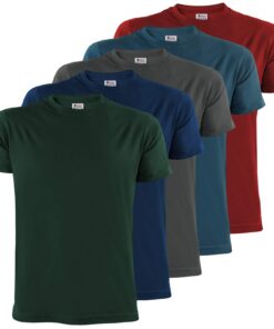 T-Shirts ALPIDEX Hommes Noir Unis à Col Rond Lot de 5, Tailles S M L XL XXL 3XL 4XL 5XL - Modes et Accessoires