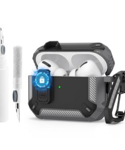 Coque rigide antichoc Wanme pour Airpods Pro 2, clip de verrouillage sécurisé, compatibilité AirPods Pro 2e/1ère générat