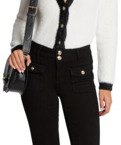 Morgan Pull-Over Femme En Laine Douce Élégant Vêtement Hiver Chaude Foncée Coupe Élégante Taille Unique