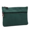 Charmoni Portefeuille Homme Vert - Cuir Vrai - Multi Poches Zippées - Anneau Porte Clé - Idéal pour Homme et Femme