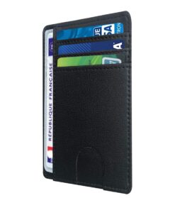 Porte-identité française en cuir véritables, bloqueur RFID, portefeuille bancaire anti-piratage et anti-fraude | Élégant