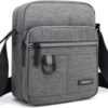 Petit Sac Bandoulière Homme Canvas Sacoche Sac Porté épaule Shoulder Bag pour Téléphone Portable pour Voyage,Randonnée e