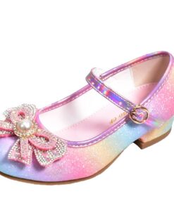 Chaussures déguisement talon haut Antidérapant pour Princesse Soirée Mariage Fête d'anniversaire Mary Jane Bout Fermé Ar