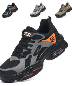 Bawalon Chaussures de Sécurité Respirantes Antidérapante Hommes Femme Basket de Sécurité Embout en Acier Légères Chaussu