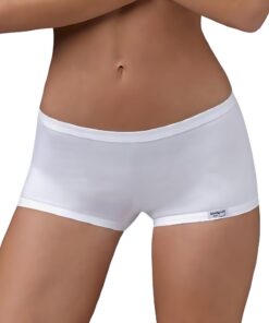 EMY Culottes femme en coton élastique | Sous-vêtements confortables pour fitness et loisirs | Blanc noir nu | Tailles 2-