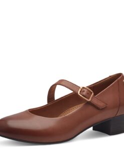 Tamaris Comfort Escarpins Femme à Bride Cuir avec Fermeture Velcro Élégants et Confortables pour la Séason Printanière T