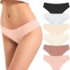 Culottes sans Couture TANSTC Femme Invisibles Bikini Comfortables Lot de 6 XS-XL