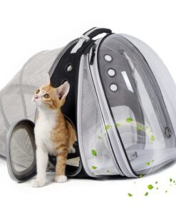 Sacoche transport-chat extensible avant-arrière, idéale pour gros chats (jusqu'à 9 kg), vétérinaire & voyage | Sac à dos