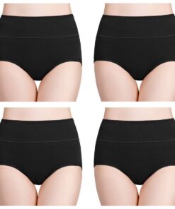 Wirarpa Culottes Femmes Coton Taille Haute Élasticité Feront Plat votre Ventre sous-vêtements Boxer Herman Collection Lo