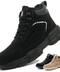 CHaussures de sécurité SPSHOOS Hiver Antidérapantes pour Hommes et Femmes Chaude et Imperméable Bottes de Travail avec D