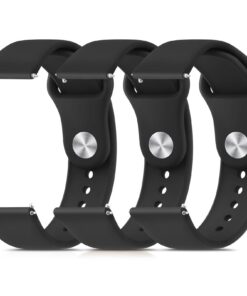 Montre Silicone Wanme Homme Femme, 20 mm 22 mm, 3 Pièces Remonte Résistant à l'Eau Réglable Bracelet Remplacement Souple