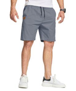 JustSun Courtes Short Pour Homme En Coton Récepteur Taille Élastique Été