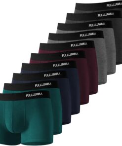 Fullluwaa Boxers en Coton pour Homme - Confortables et Doux, Ajustés avec Ceinture Élastique OEKO-TEX