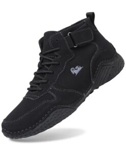 Botte Homme Cuir Vogany Confort Orthopédique, Chaussures Hiver Homme Polyvalentes pour Sport et Loisir (Black, 43) Bot