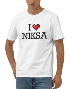 FJHG T-shirt humoristique pour homme avec inscription « I Love Niksa » - Humour - Homme - Convient pour le quotidien - H
