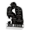 Putuo Décoration Silhouette Romantique Mon Amour Message d'Amour en Français Cadeau de Couple Sentimental