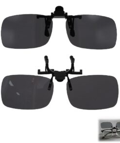 Hawpasy 2PCS Lunettes de Soleil Polarisées pour Femme et Homme - UV400 - Clips Solaires - Idéal pour Conduire, Plein Air