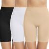 Memoryee Boxer Shorts Femme Anti Frottement pour Yoga et Exercices Douces Cuisse sous Jupe 3-Pack