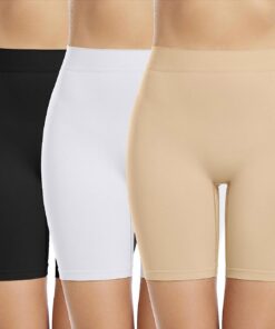 Memoryee Boxer Shorts Femme Anti Frottement pour Yoga et Exercices Douces Cuisse sous Jupe 3-Pack